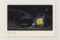 Company Is Coming whale wall art: a robot makes tea in a glowing diving pod on the ocean floor as a great whale glides above