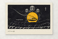 Worth the Weight piano wall art: a robot plays a grand piano on a glowing stage lifted by three striped balloons above clouds